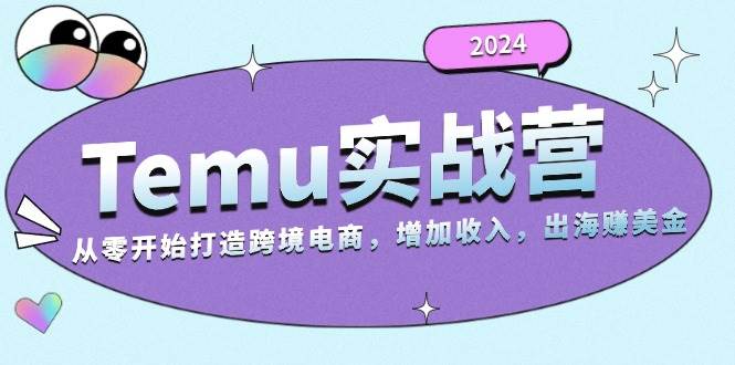 2024Temu实战营：从零开始打造跨境电商，增加收入，出海赚美金-丛零网创