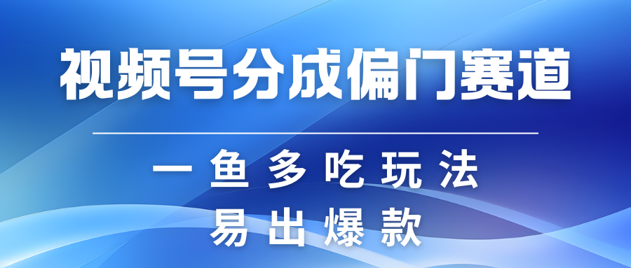 视频号创作者分成计划偏门类目，容易爆流，实拍内容简单易做-丛零网创