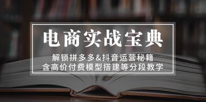 电商实战宝典 解锁拼多多&抖音运营秘籍 含高价付费模型搭建等分段教学-丛零网创